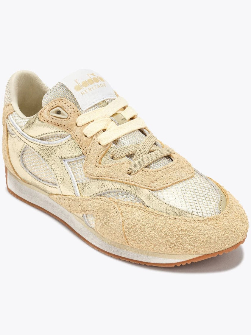 Diadora Equipe Revenge Iride Gold Suede Sneakers