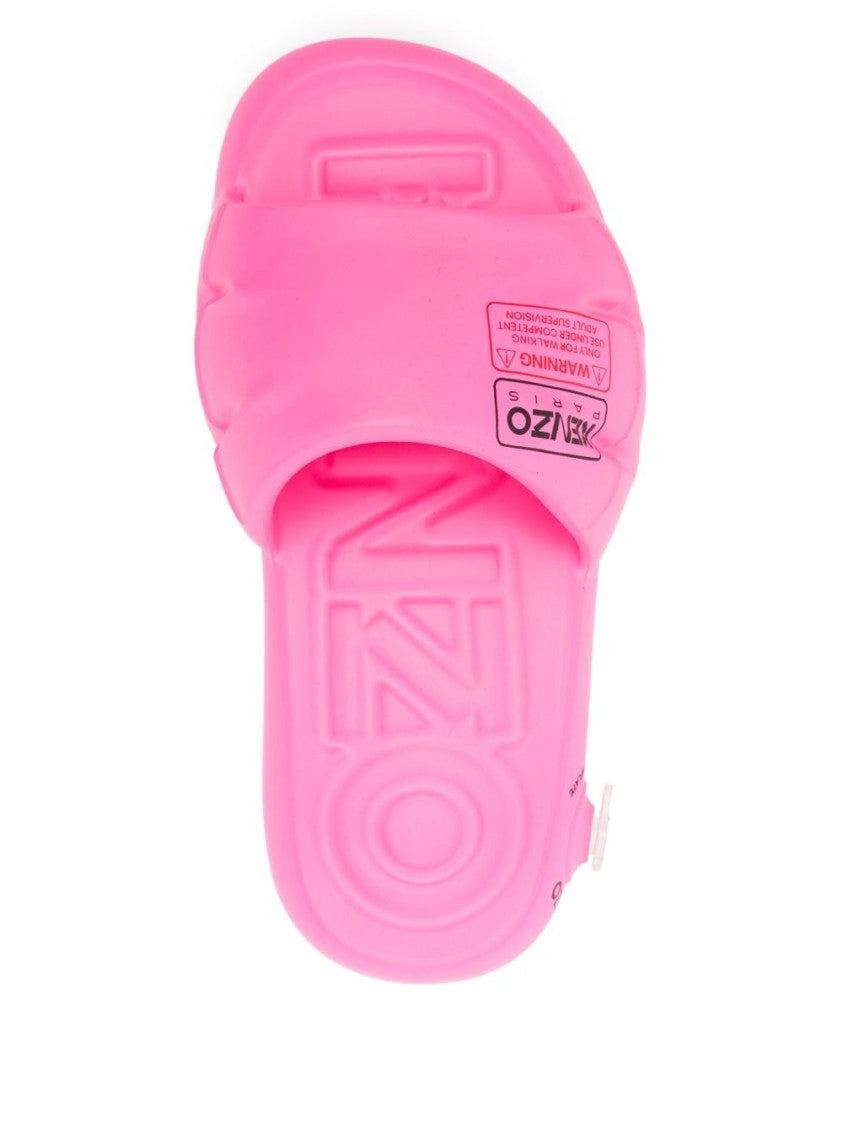 Kenzo Fluorescent Pink Moulded Footbed Sandals