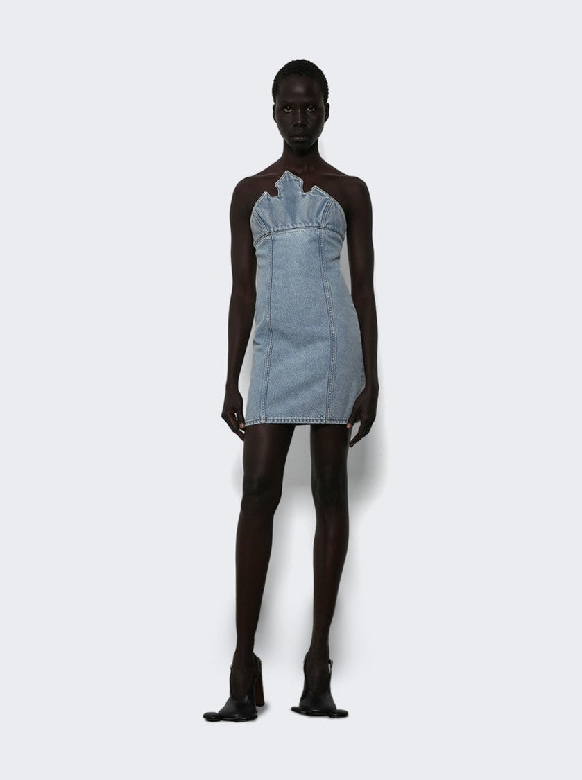 Coperni X Disney Crown Denim Dress - Blue
