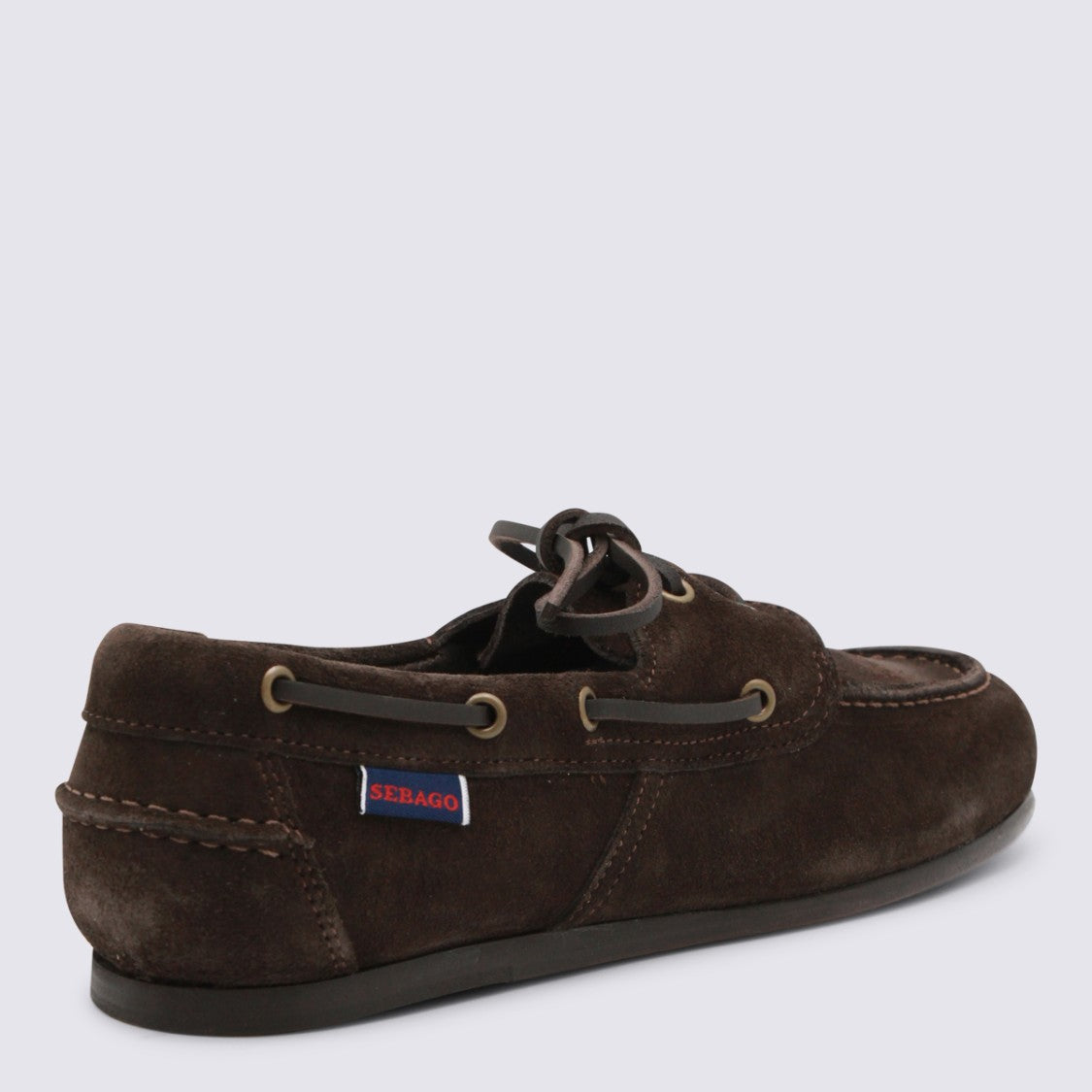 Sebago Moccasin-Style Suede Flats With Decorative Lacing
