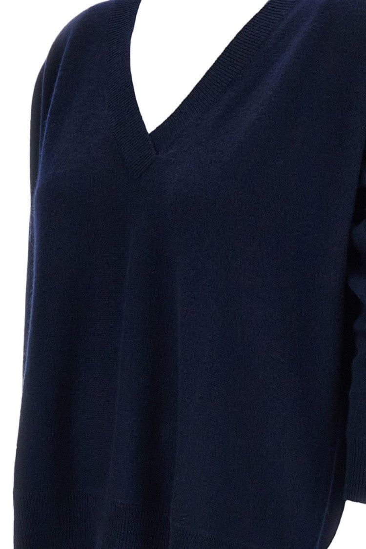 Lisa Yang Blue Kenny V-Neck Cashmere Sweater