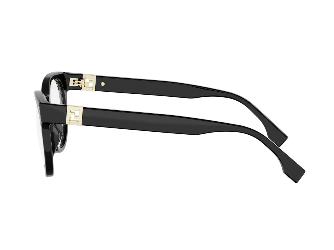 Fendi Fe50157i Black Rounded Eyeglasses