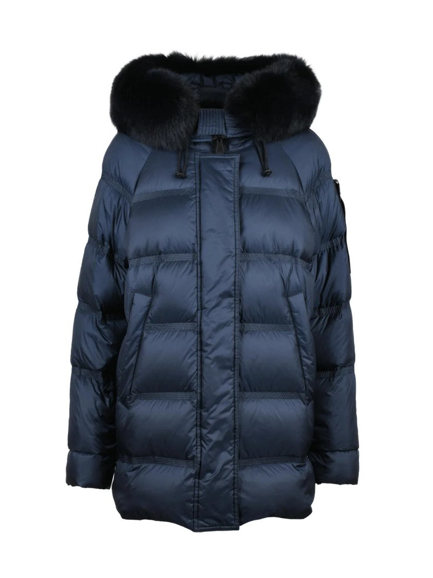 Peuterey Quilted Down Jacket With Luxurious Fur Trim