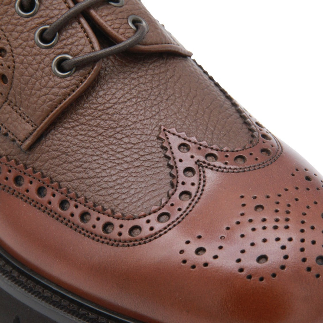 Ferragamo Brogue-Style Flat Shoes With Wingtip Design