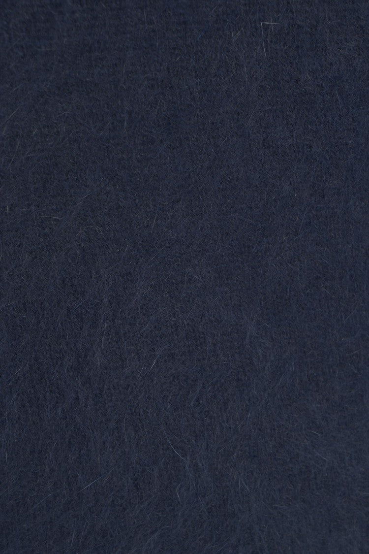 Roberto Collina Alpaca Blend Sweater With Elegant V-Neck And Ribbed Detailing