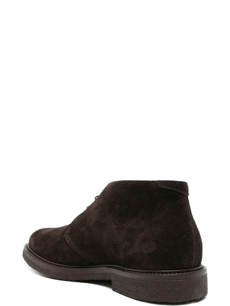 Henderson Black Clark Matte Finish Suede Ankle Boots