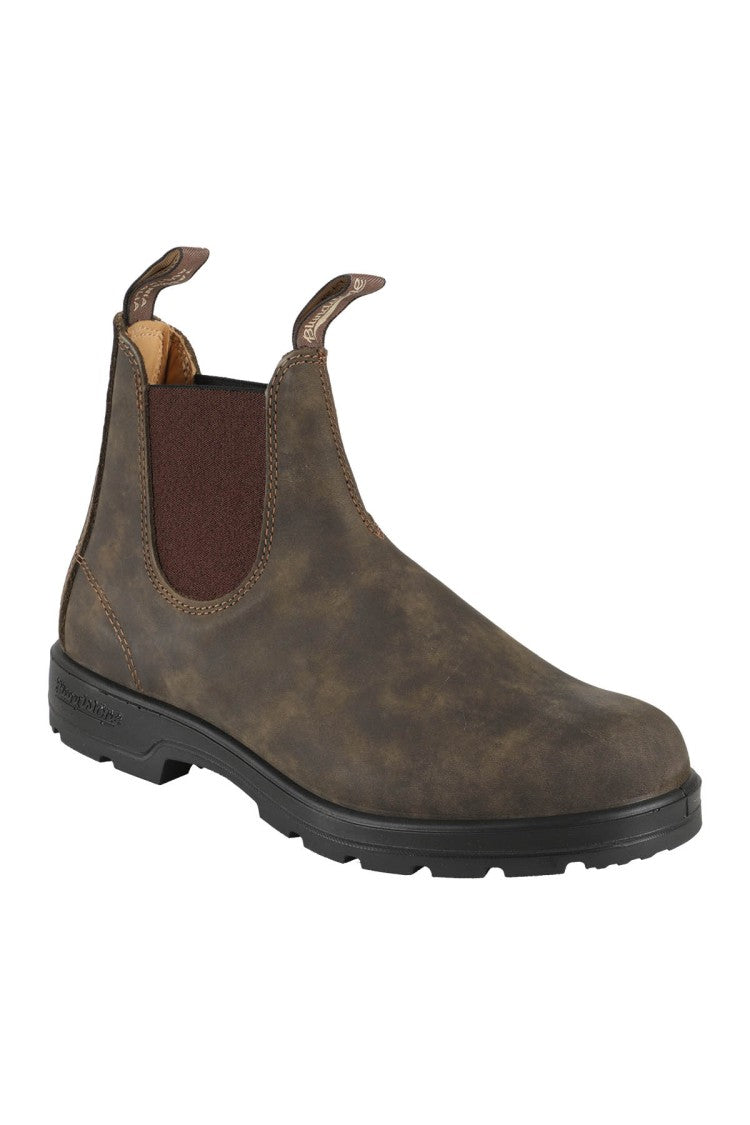 Blundstone Rustic Brown Leather Chelsea Boot With Contrast Stitching