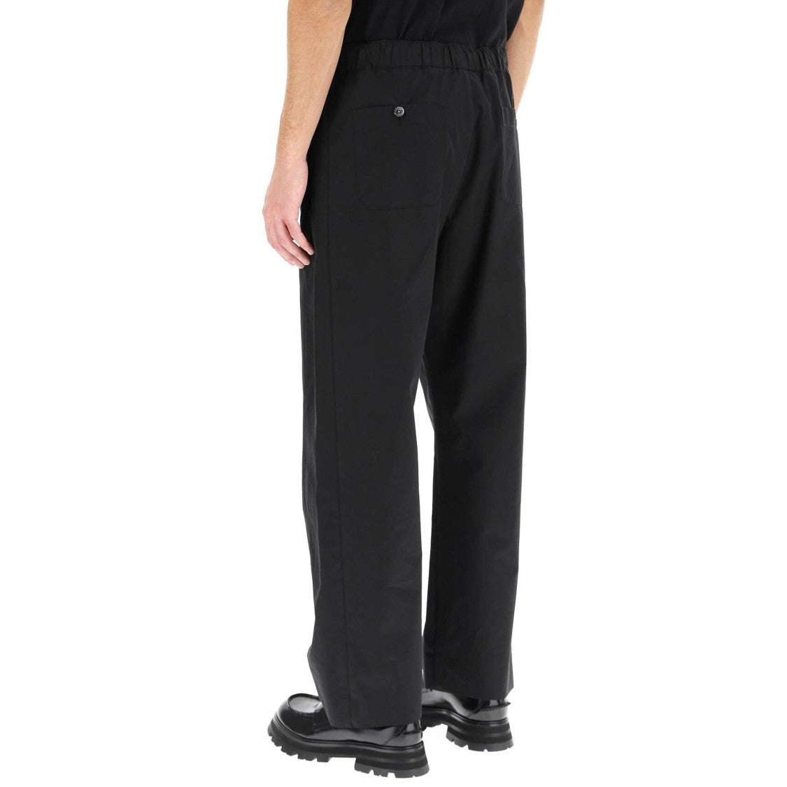 Alexander Mcqueen Black Cotton Trousers