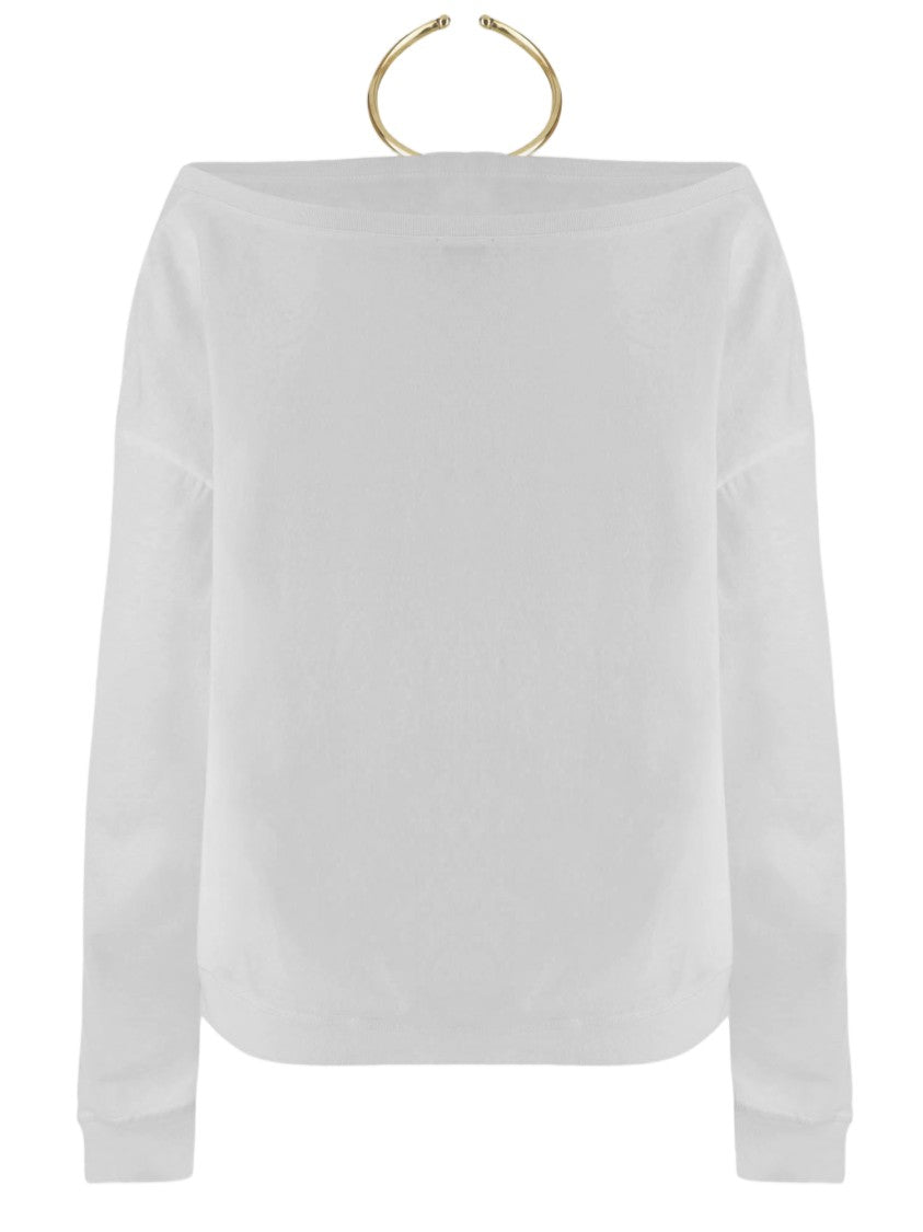 Darkpark Cotton Top With Boat Neckline