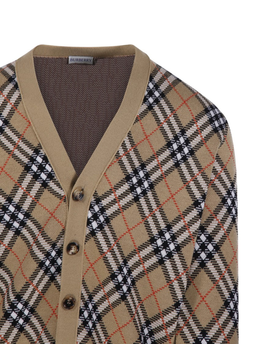 Burberry Classic Check Pattern Cardigan