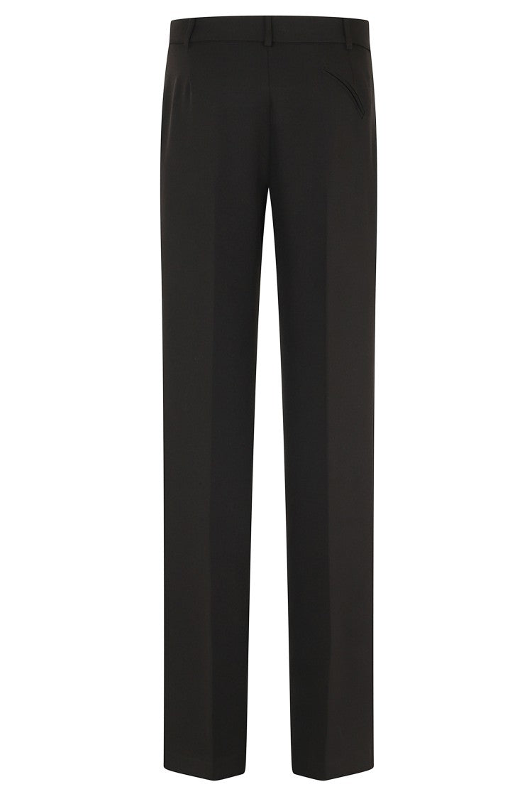 Federica Tosi Black Tailored Wide-Leg Cady Pants