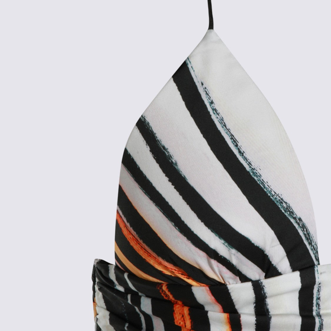 Roberto Cavalli Vibrant Midi Dress With Geometric Pattern And Flared Skirt