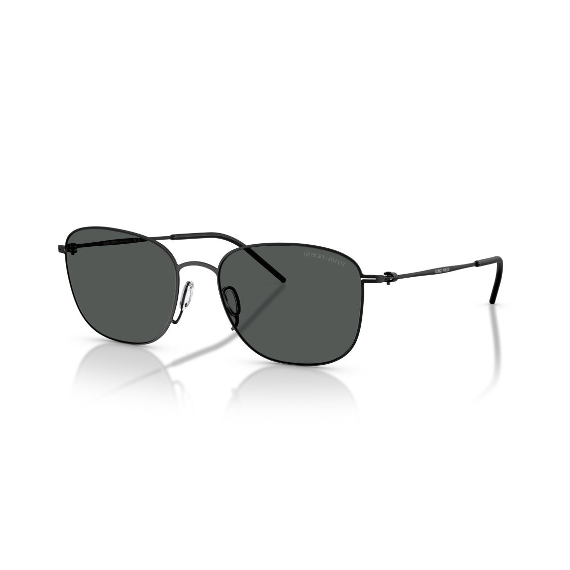 Giorgio Armani 0Ar6168 Rectangular Metal Frame Sunglasses With Adjustable Nose Pads
