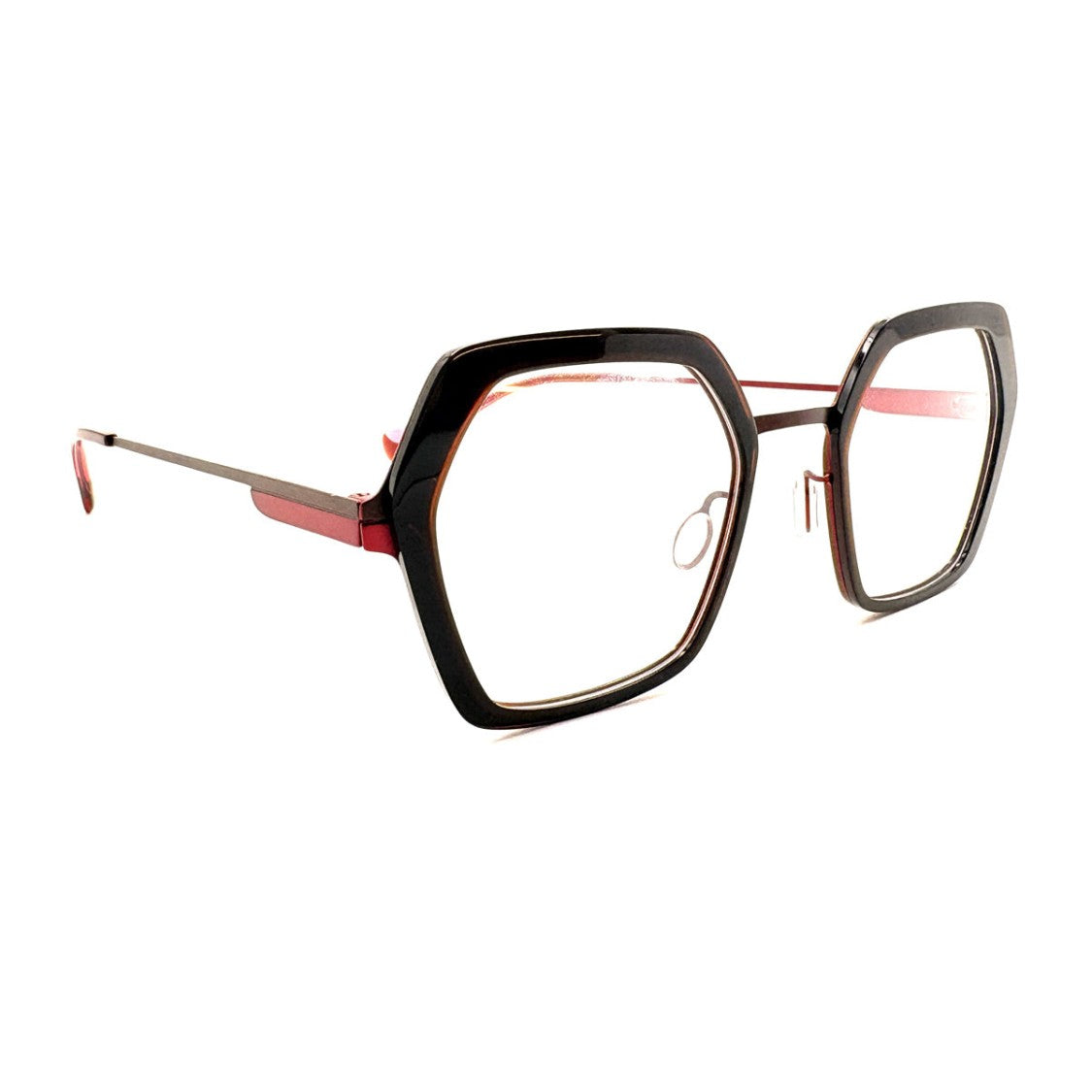 Caroline Abram Oversized Geometric Eyeglasses With Faceted Front