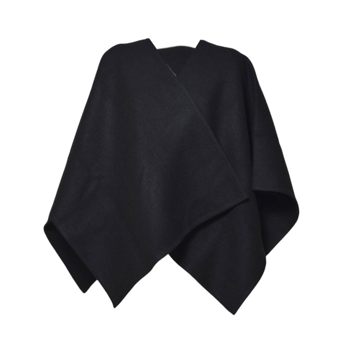 Max Mara Flowing Black Alpaca Blend Wrap With Versatile Silhouette