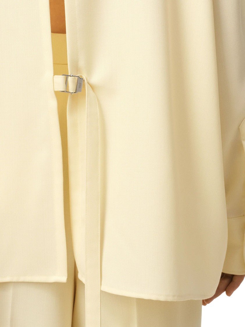 Ami Butter-Colored Loose-Fitting Shirt