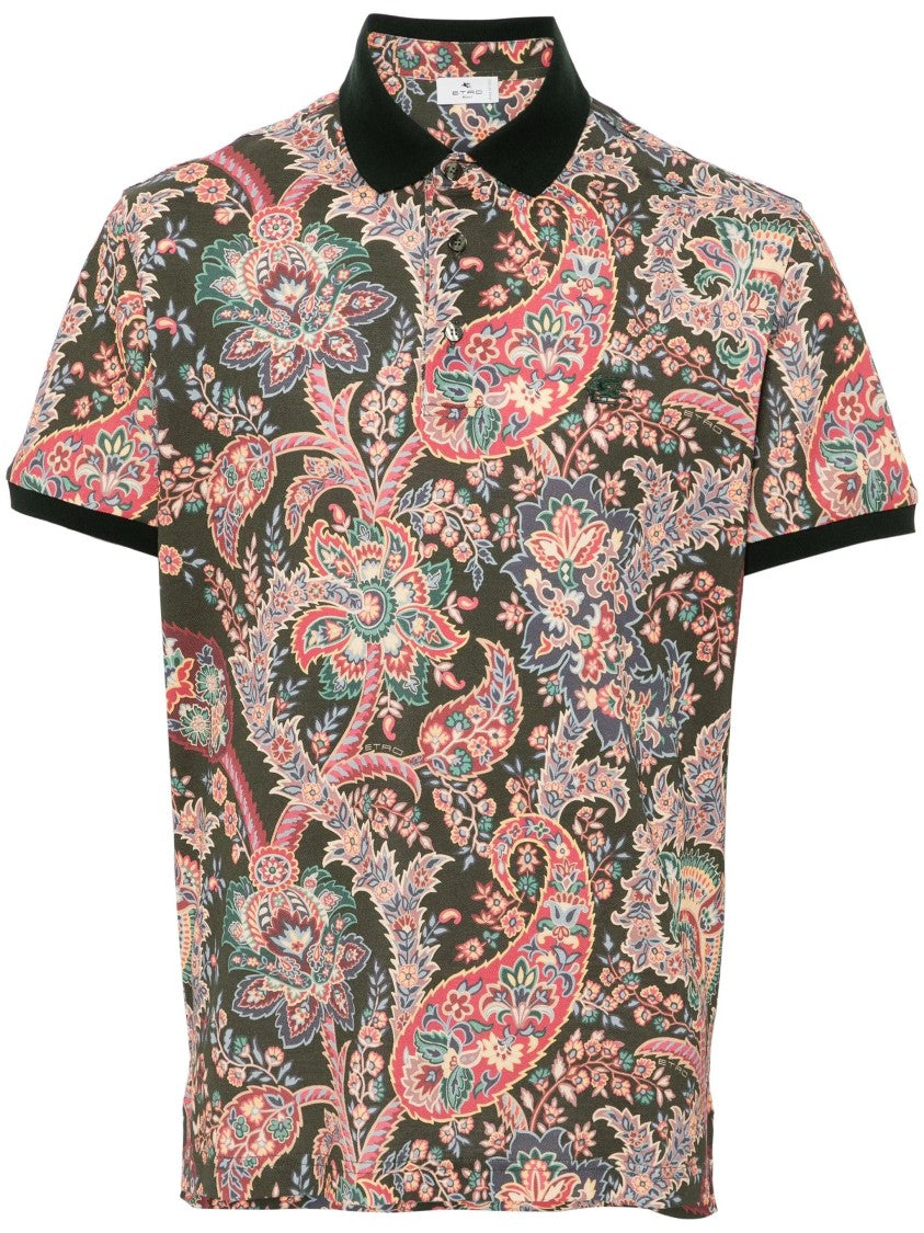 Etro Floral Print Polo Shirt