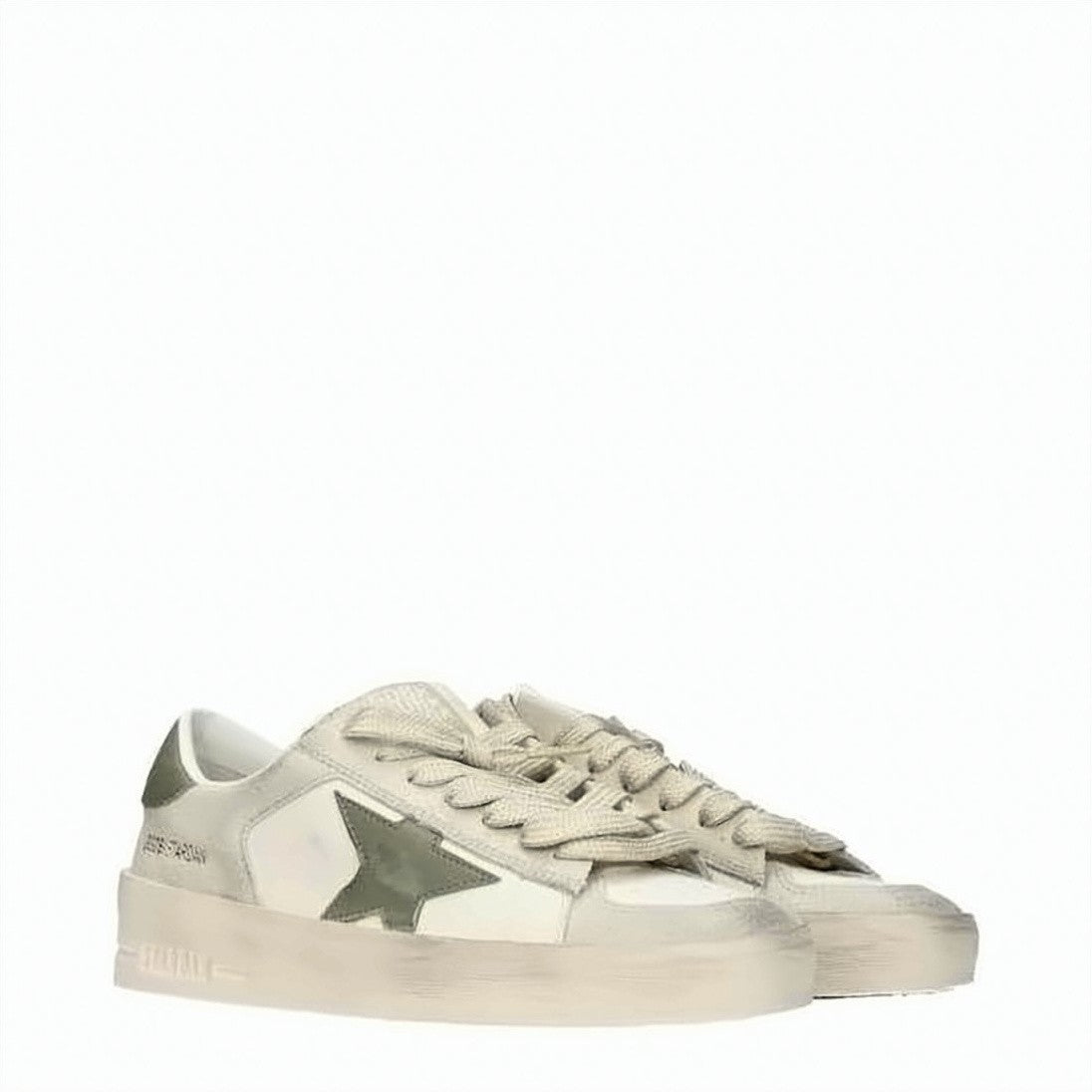 Golden Goose Distressed Leather And Suede Low-Top Sneakers
