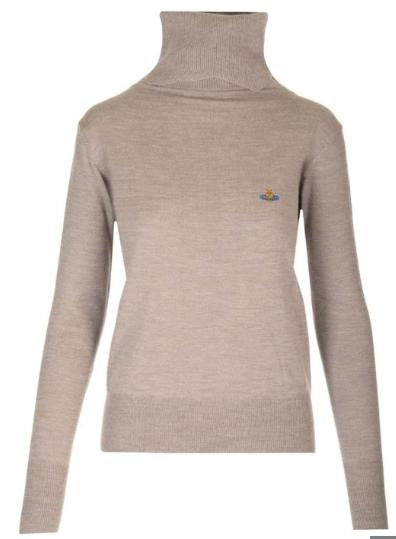 Vivienne Westwood Fitted Wool Turtleneck Sweater With Ribbed Cuffs