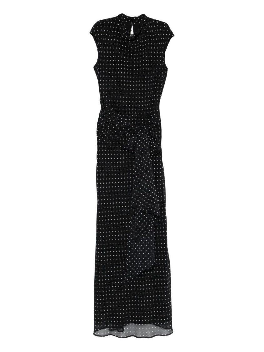 Rotate Polka Dot Maxi Dress With Keyhole Detail