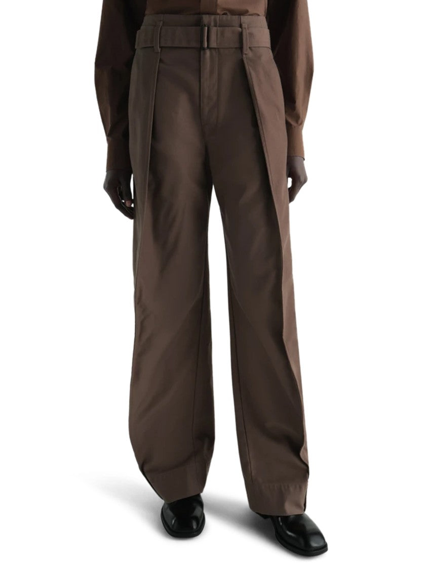 Lemaire Wide-Leg Curved Design Trousers With High Waist