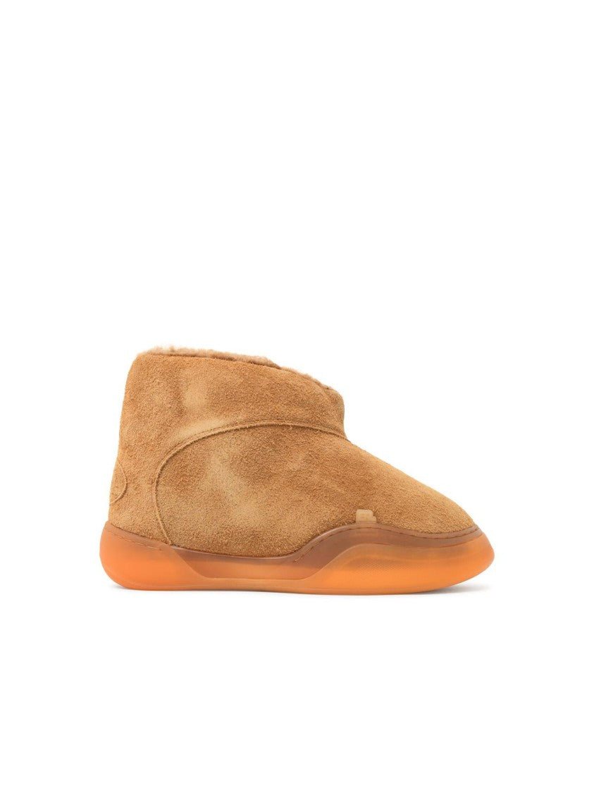 Erl 'Vamp' 'Natural' Suede Ankle Boots