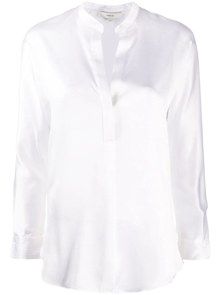Vince Band Collar Blouse