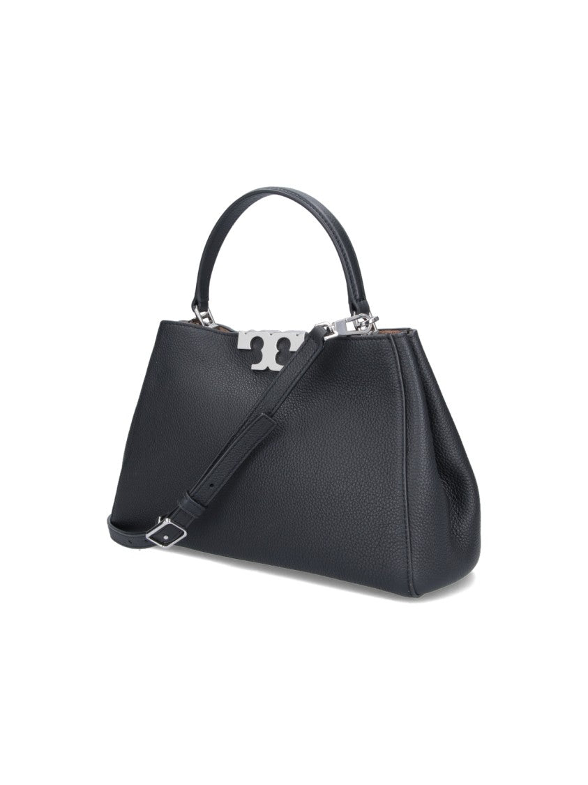 Tory Burch Black Eleanor Medium Calf Leather Handbag