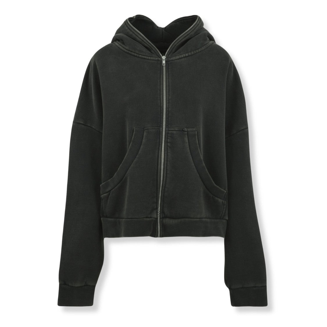 Entire Studios Full Zip Washed Black Sweatshirt