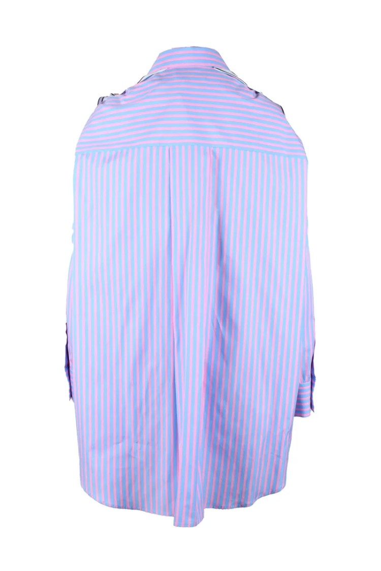 Msgm Shirtdress - Light Blue/Pink