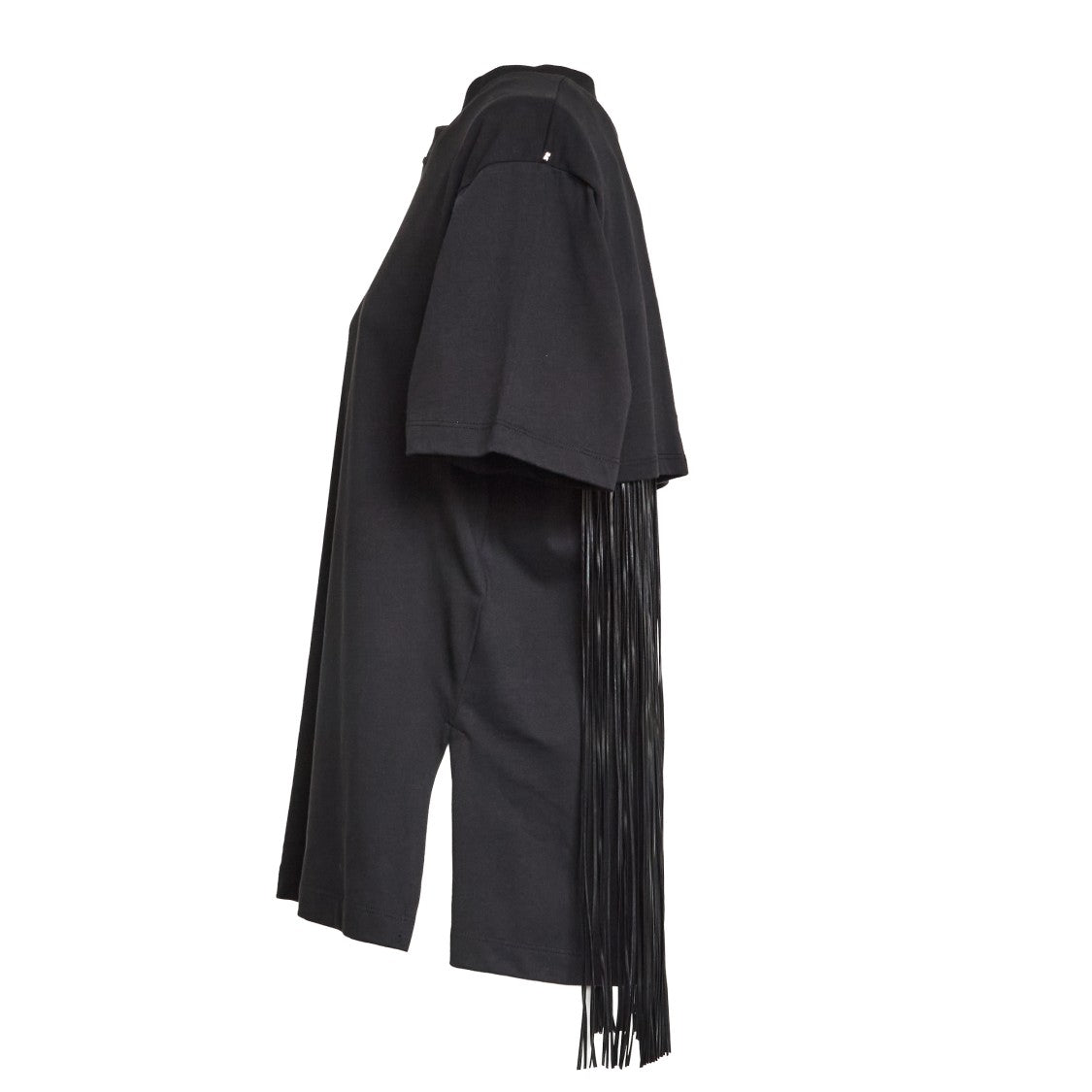 Sportmax Fringe-Back Top In Coated Jersey Design