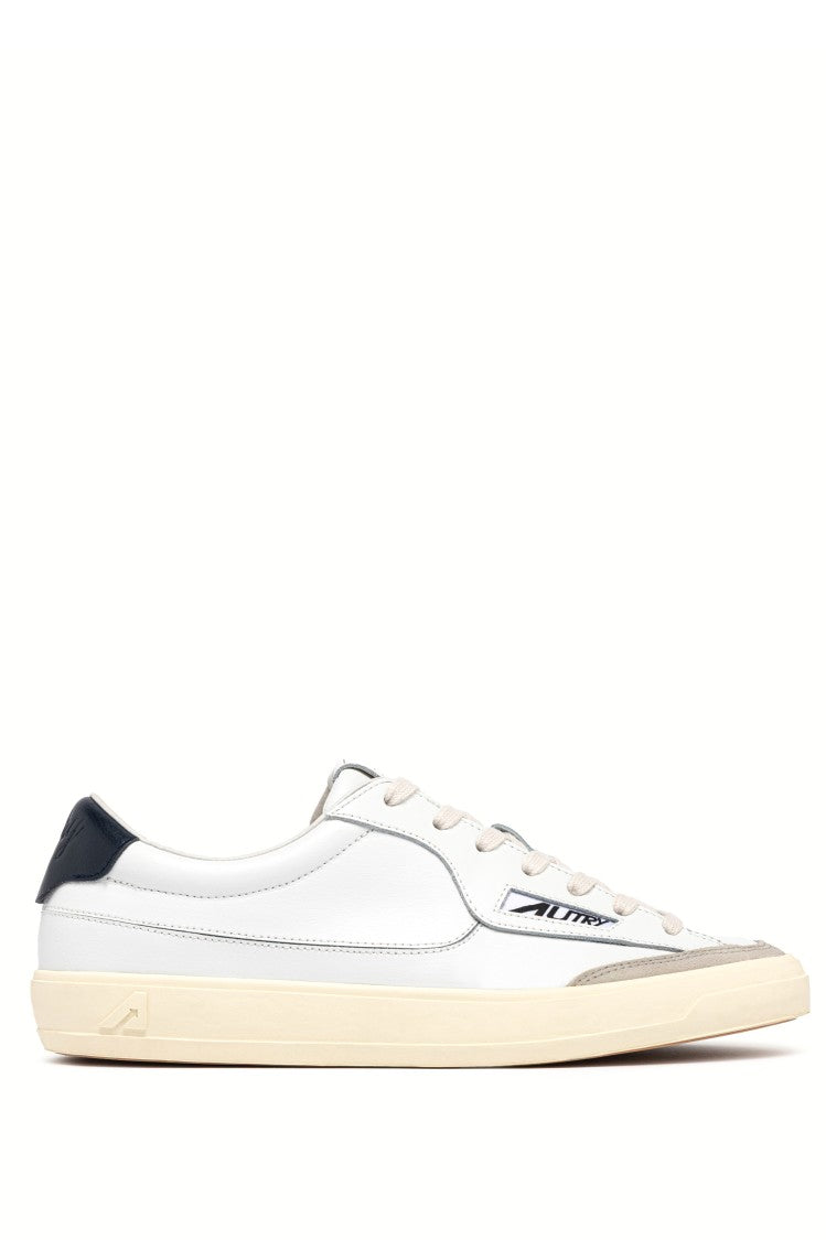 Autry Windscape Leather Blue Trim Sneakers
