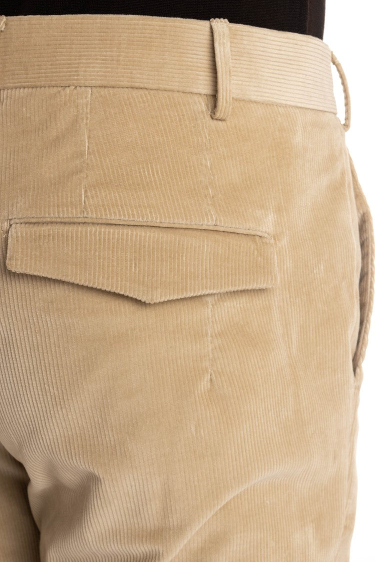 Pt Torino Soft Touch Mille Righe Velvet Trousers
