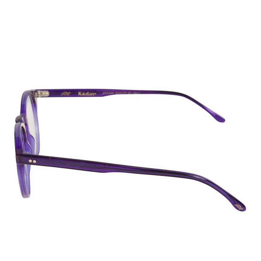 Kador Chyli Translucent Purple Round Eyeglasses With Metal Rivet Details