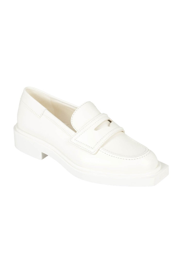 3Juin Smooth Calf Leather Moccasin In Ivory Color