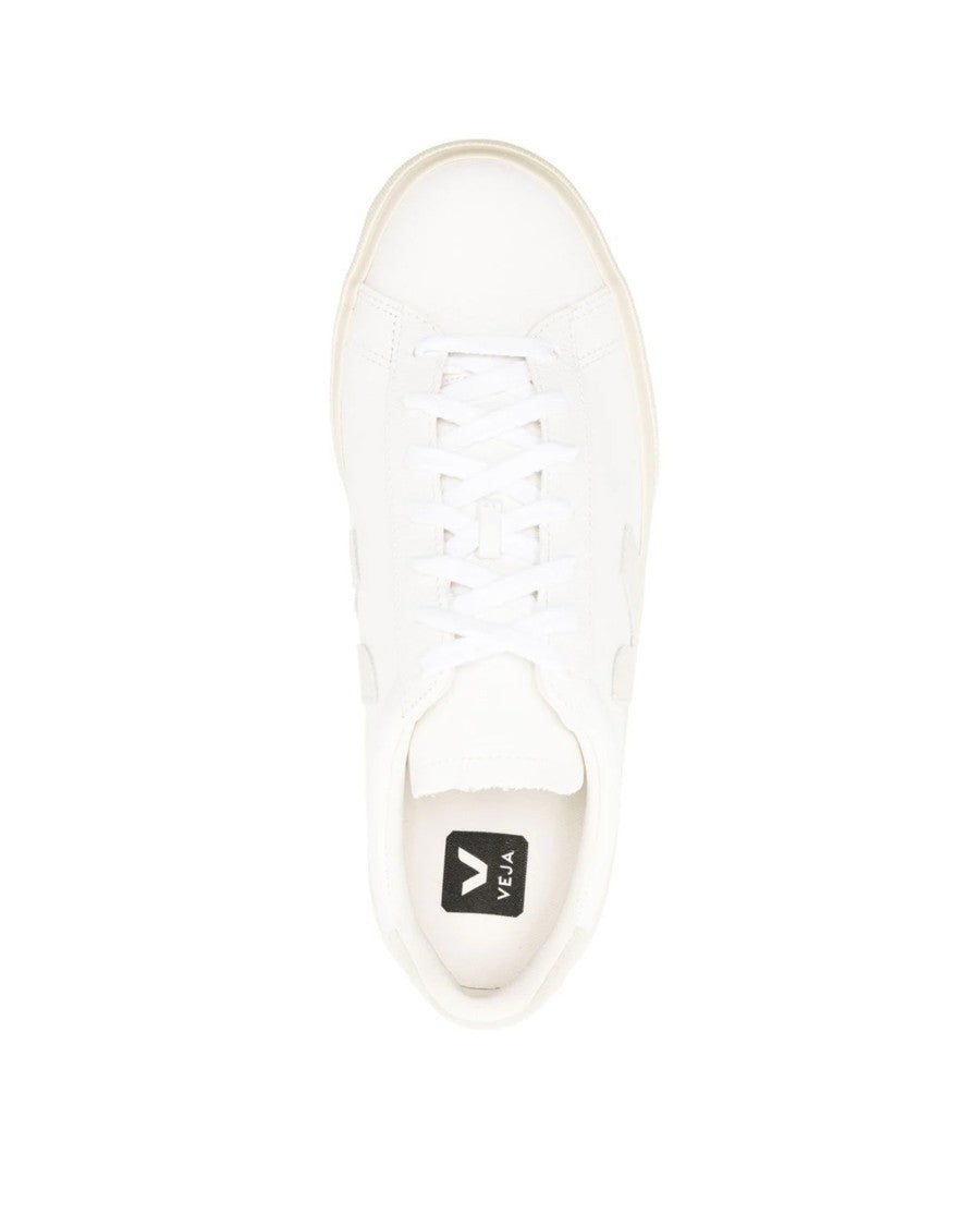 Veja White Campo Leather Sneakers