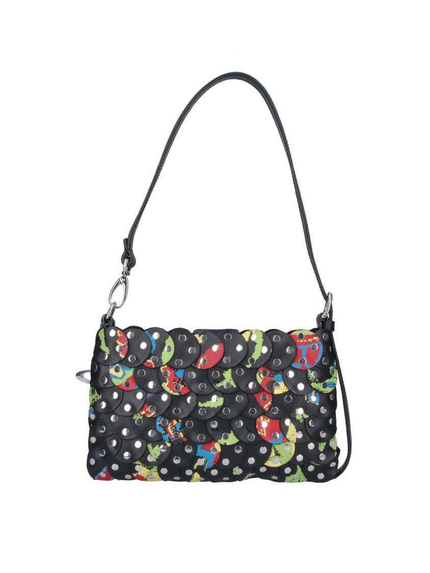 Vivienne Westwood Black Lola Floral Leather Shoulder Bag