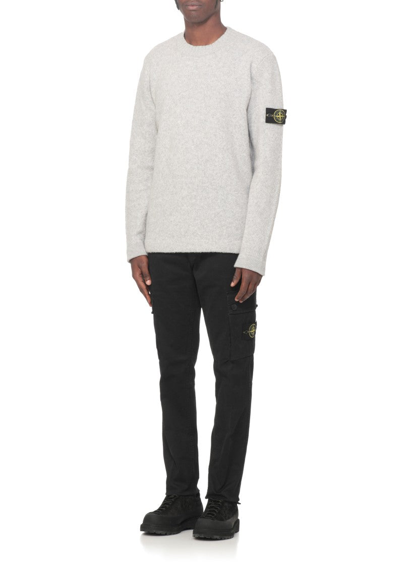 Stone Island Heather Grey Wool Sweater