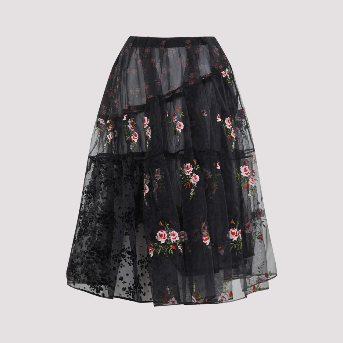 Simone Rocha Layered Black Midi Skirt