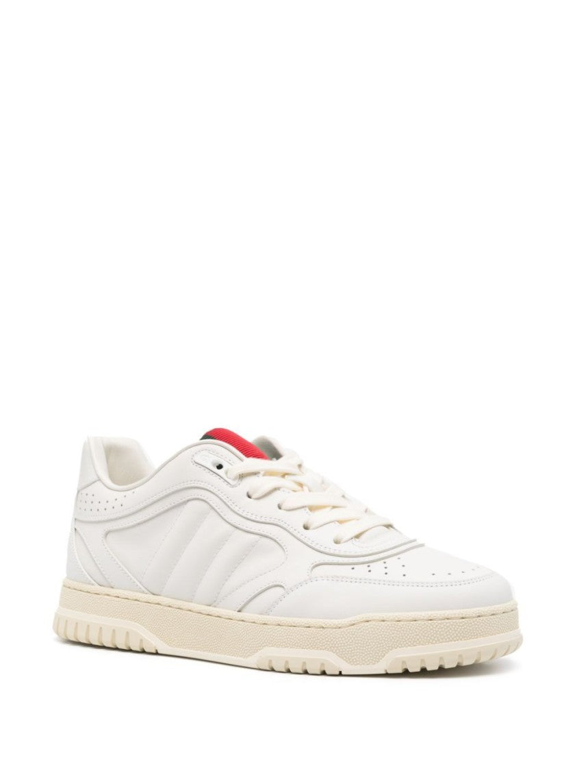 Gucci Re-Web Leather Sneakers With Signature Web Detailing