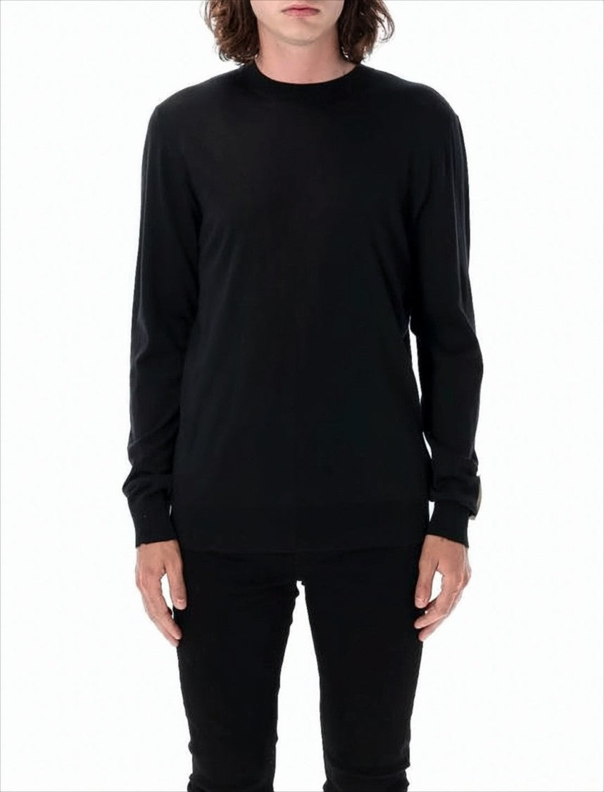 Golden Goose Classic Long-Sleeve Wool Sweater With Ribbed Cuffs