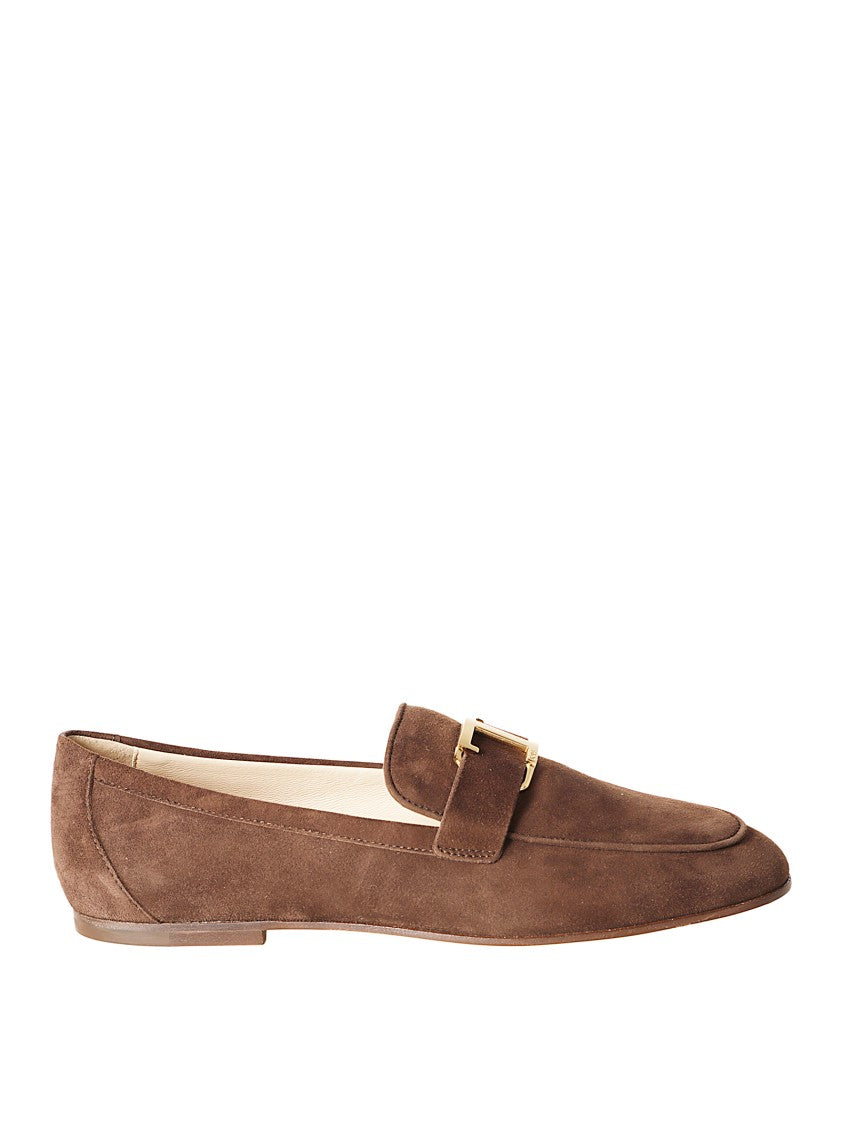 Tod's T Timeless Brown Suede Loafers
