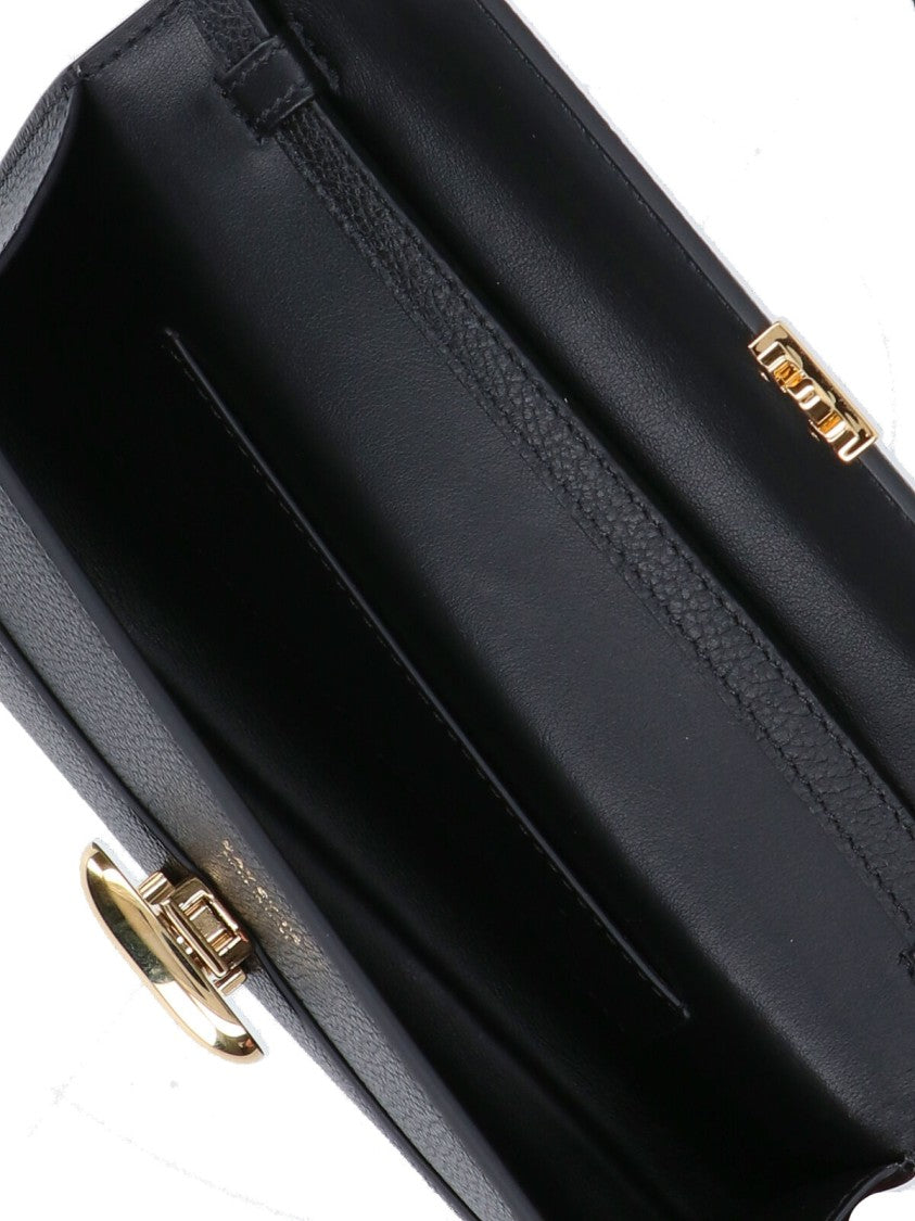 Savette Textured Hammered Calfskin Leather Mini Shoulder Bag