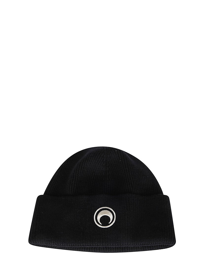 Marine Serre Wool Beanie With Classic Knit Texture