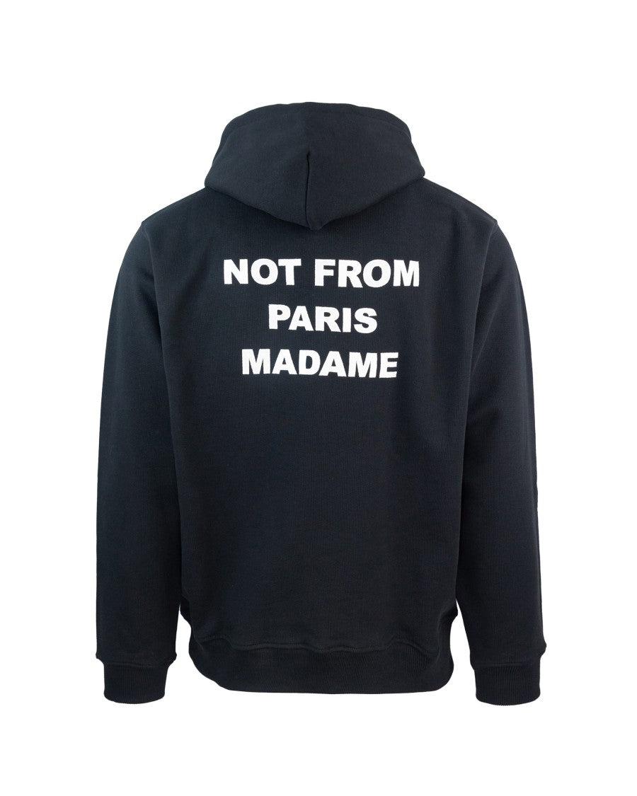 Drôle De Monsieur Black Slogan Sweatshirt