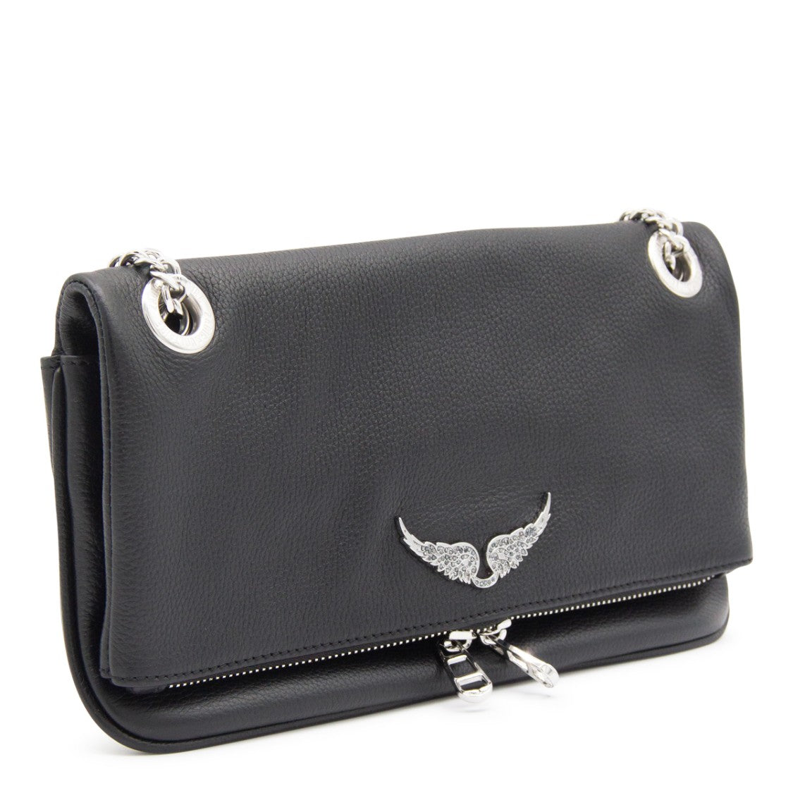Zadig & Voltaire Black Leather Rock Ii Shoulder Bag