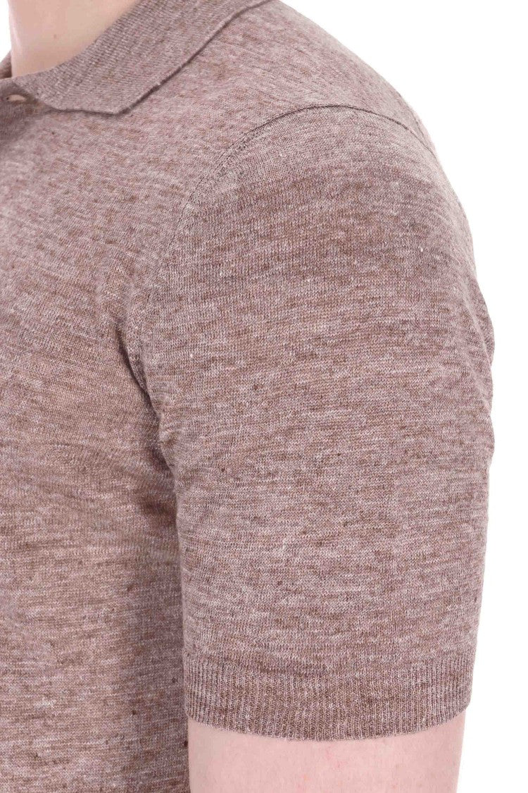 Barba Melange Pure Linen Polo