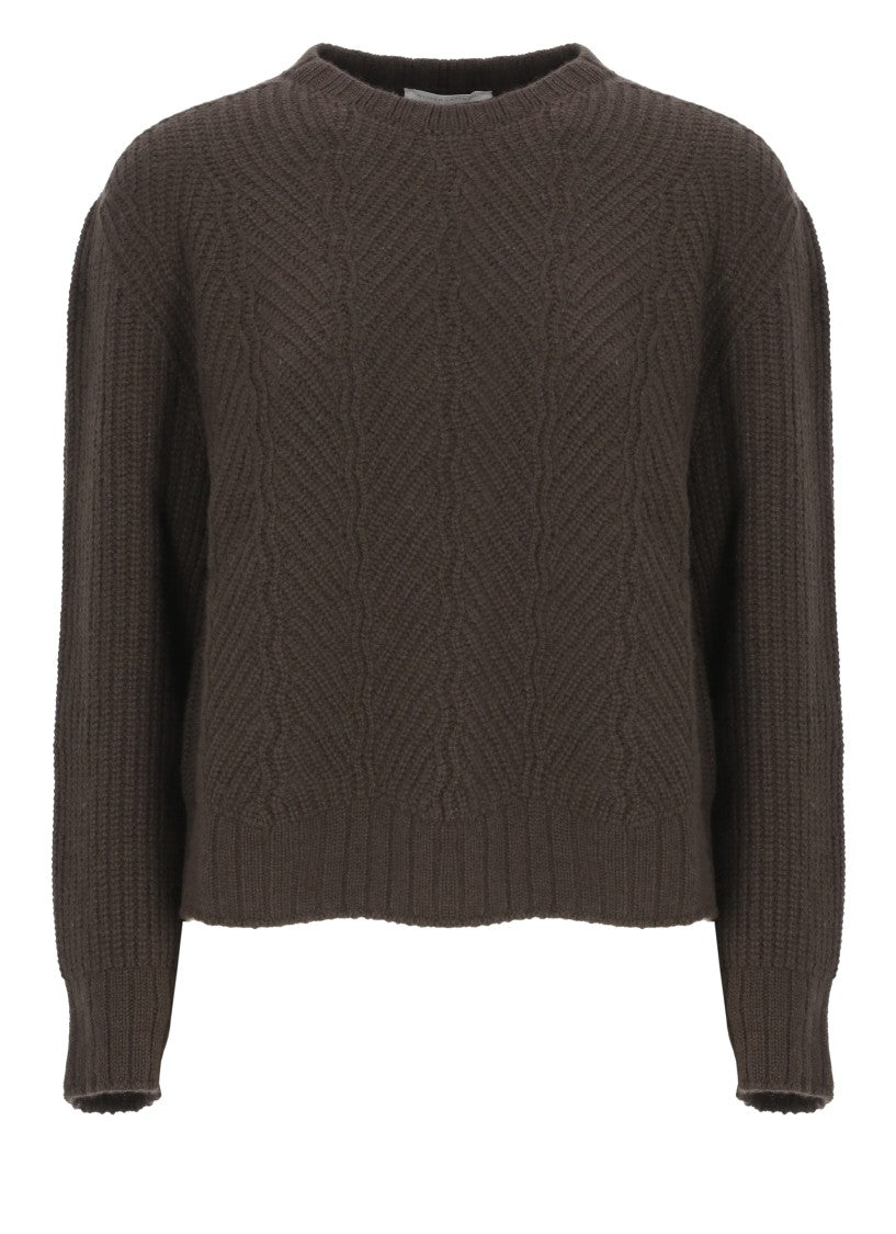 Oliver Lattughi Brown Cashmere Crew Neck Sweater
