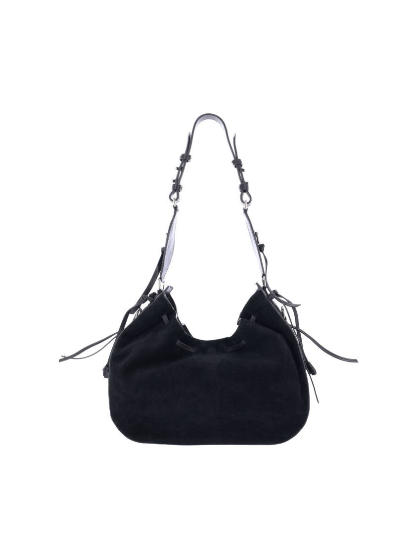 Isabel Marant "Bolton" Shoulder Bag, In Black Suede