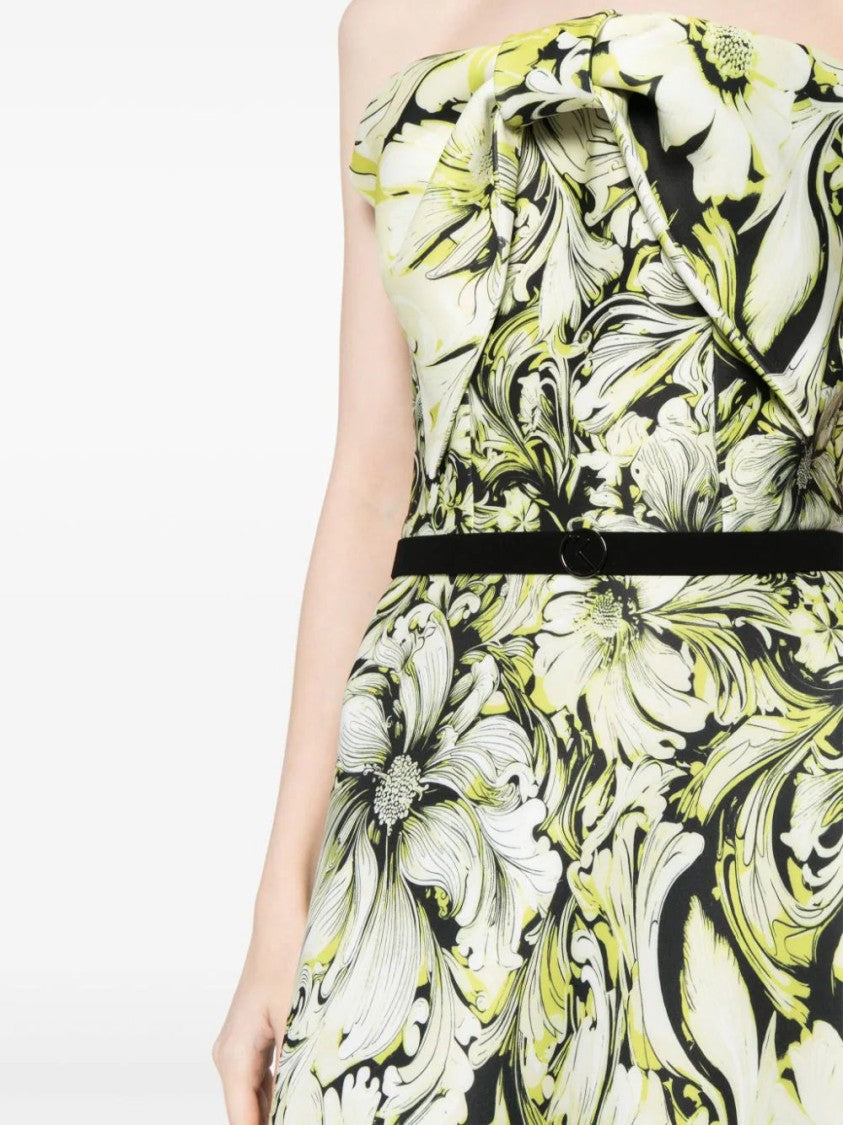 Saiid Kobeisy Sk Jet Black Strapless A-Line Dress